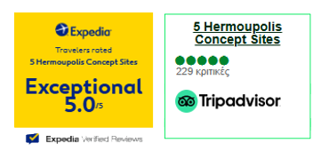 Expedia: travelers rated 5 Hermoupolis Concept Sites Exceptional 5.0. Tripadvisor: 5 of 5 from 229 reviews.