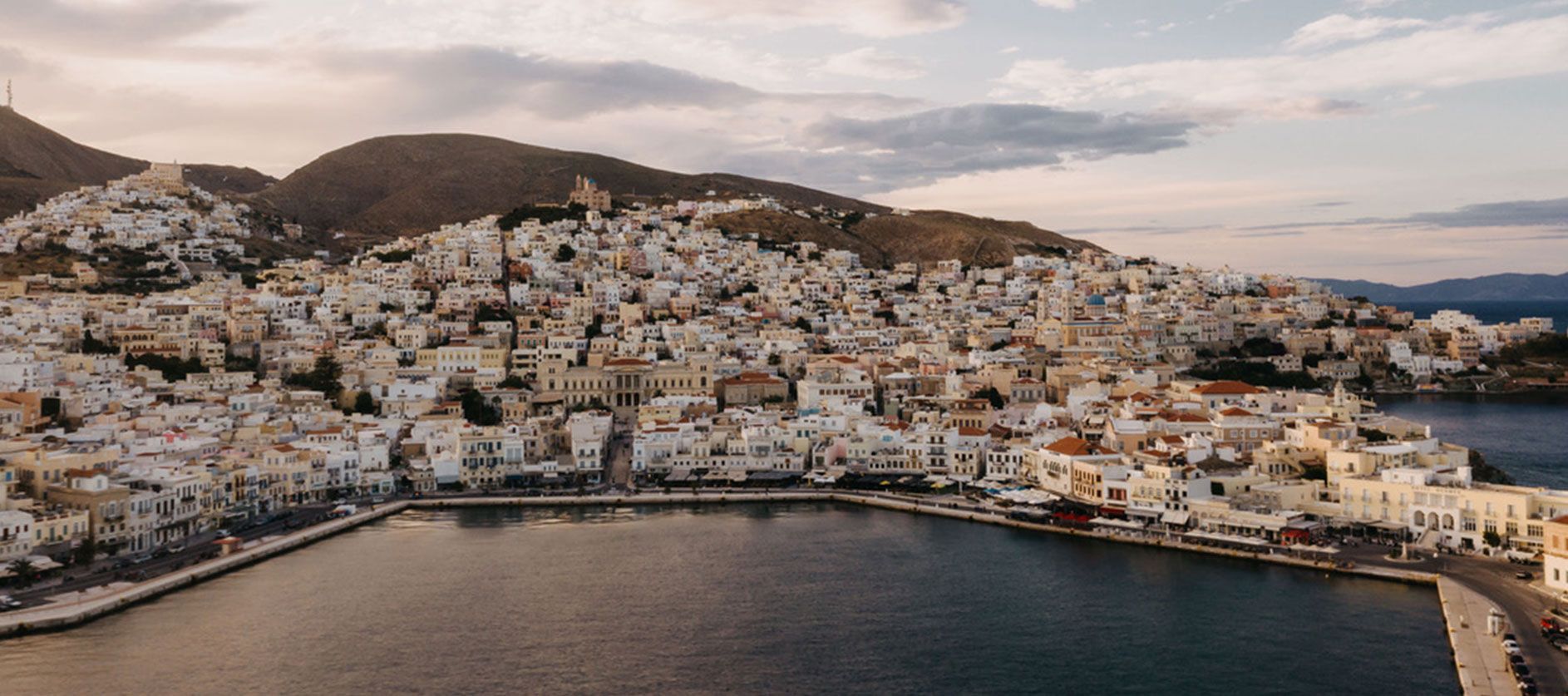 Panorama of Hermoupolis and its port, Syros