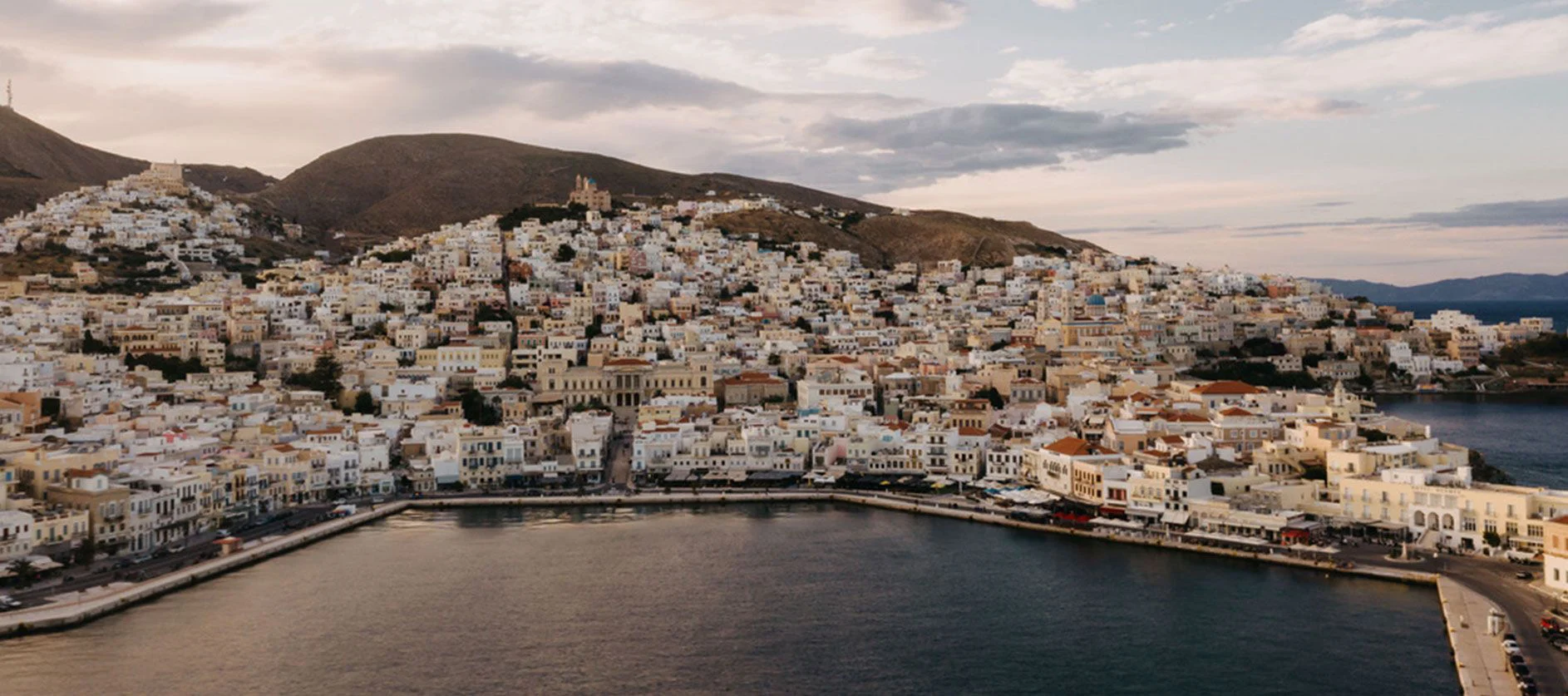 Panorama of Hermoupolis and its port, Syros